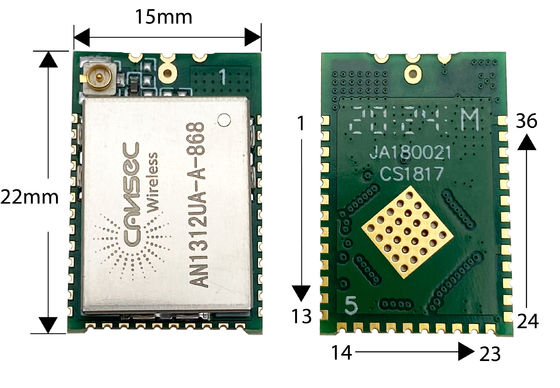 Ti CC1312 IoT AES 256 van de Subghz Module434/470/868/915mhz 13dBm TX Beetjes Macht