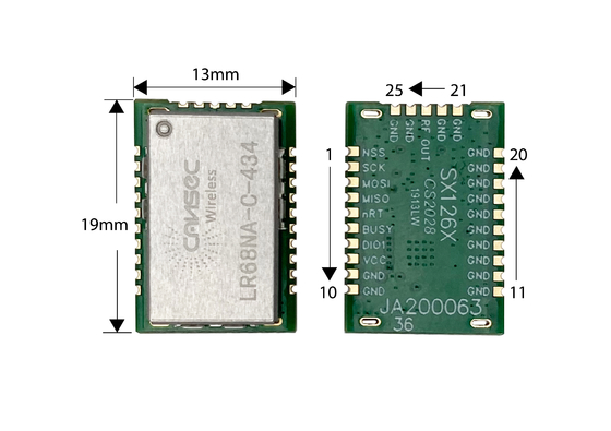 Cansec Wireless LR68NA-C SEMTECH LLCC68 Long Range Lora Module Smart Home IoT Solution 434M//868M/915M Sub-1 GHz